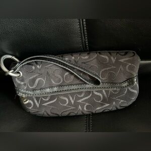 Like New Black Vera Wang Foldover Clutch/Wristlet